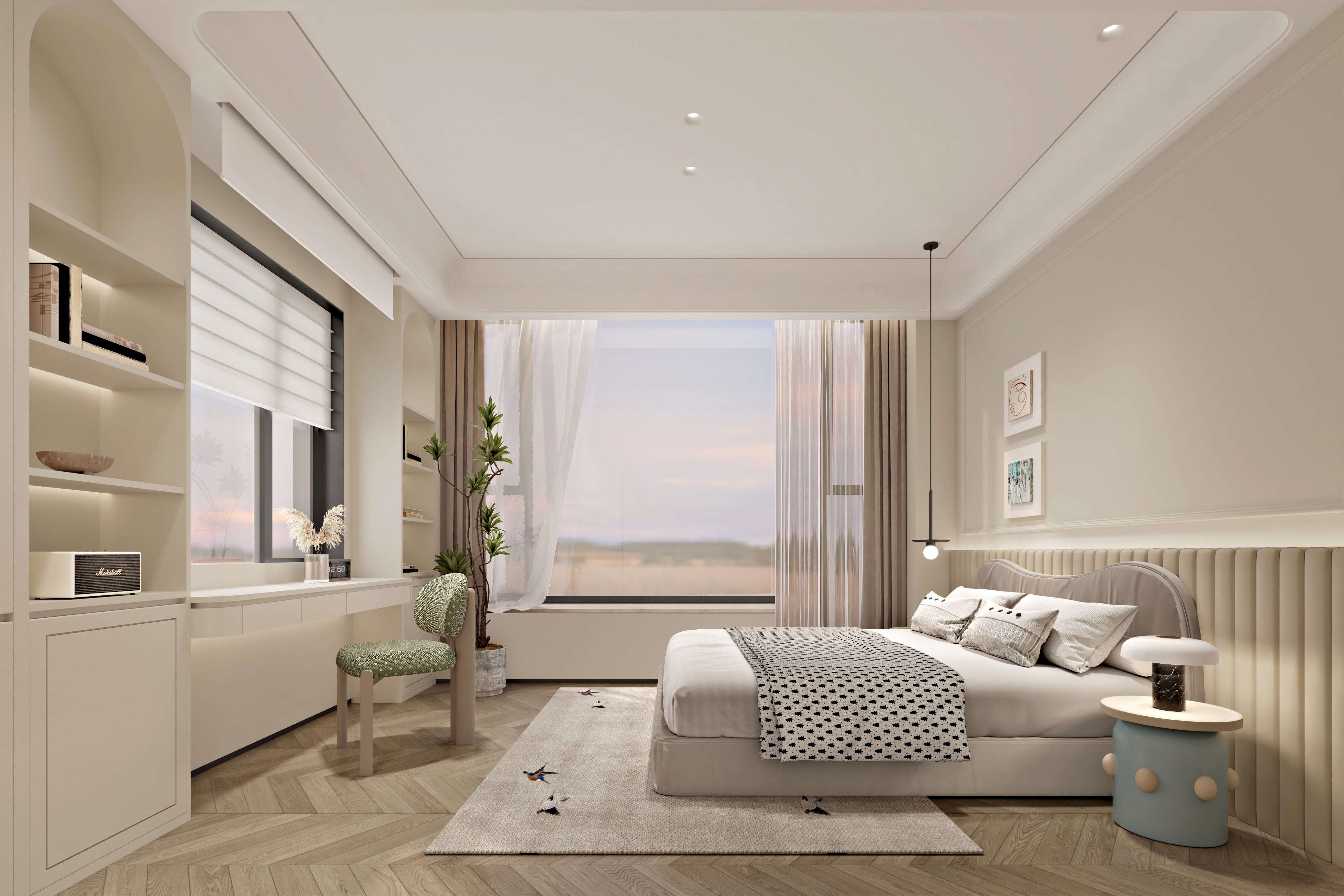 二層小(xiǎo)女(nǚ)兒(ér)卧室